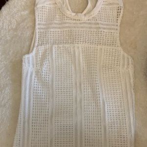 H&M White Textured Top